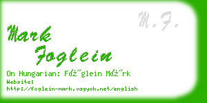 mark foglein business card